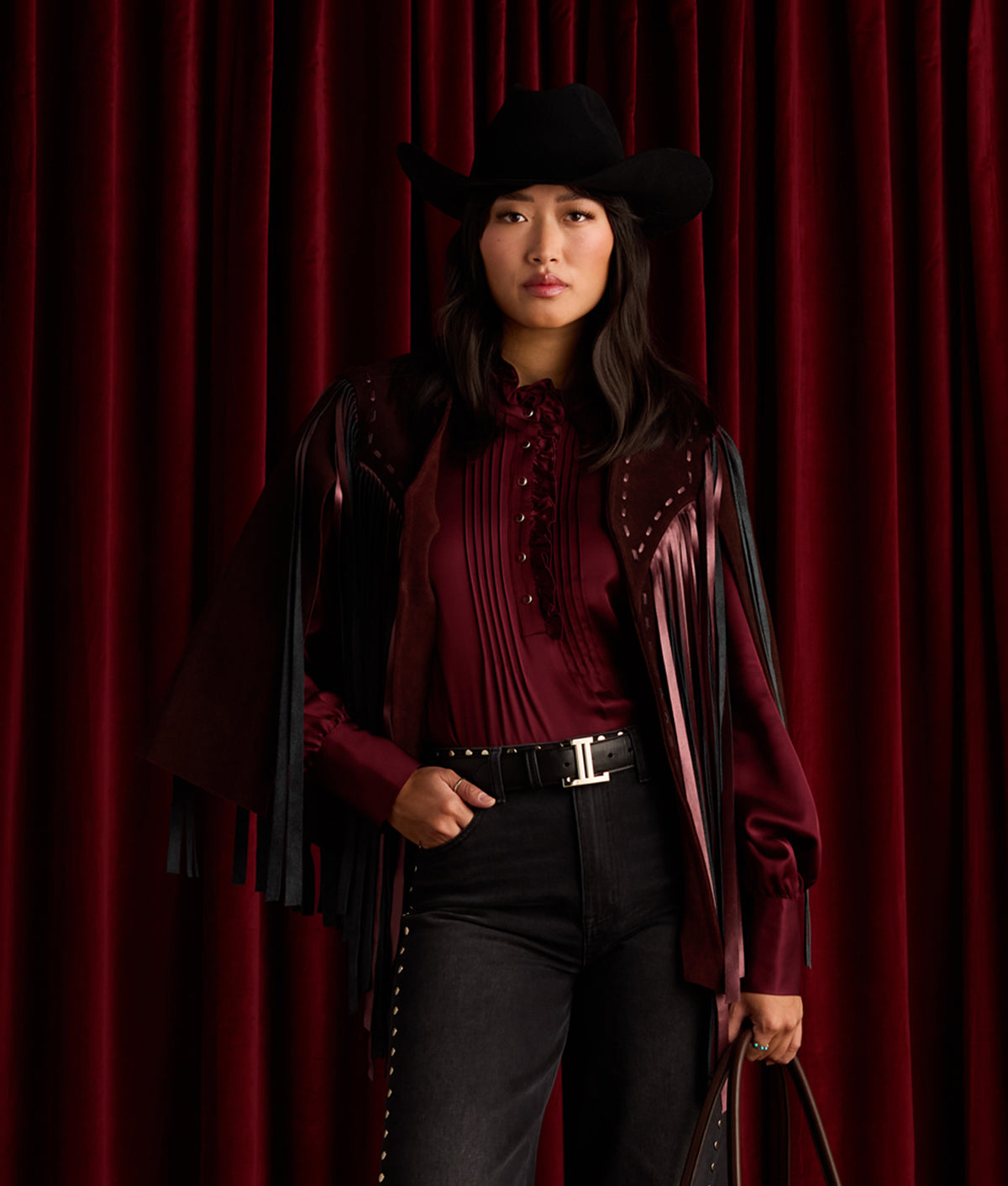 Women's Mirrored L Belt :: Black 5