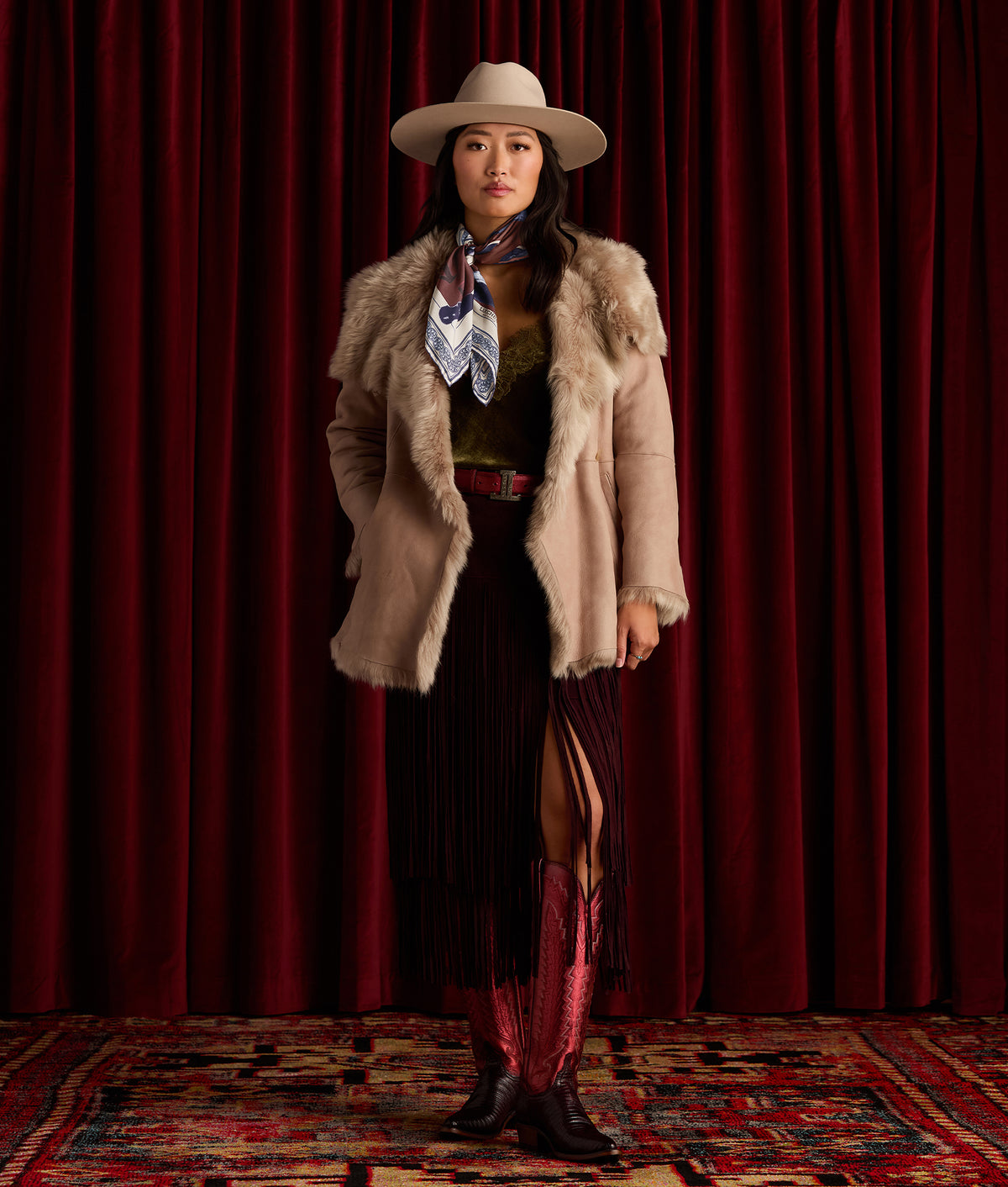 Darlene Velvet Lace Cami :: Olive 2