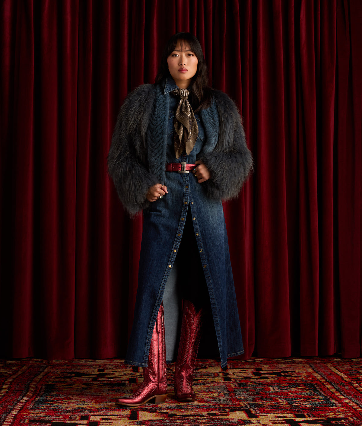 Janine Fur Jacket :: Turquoise 8
