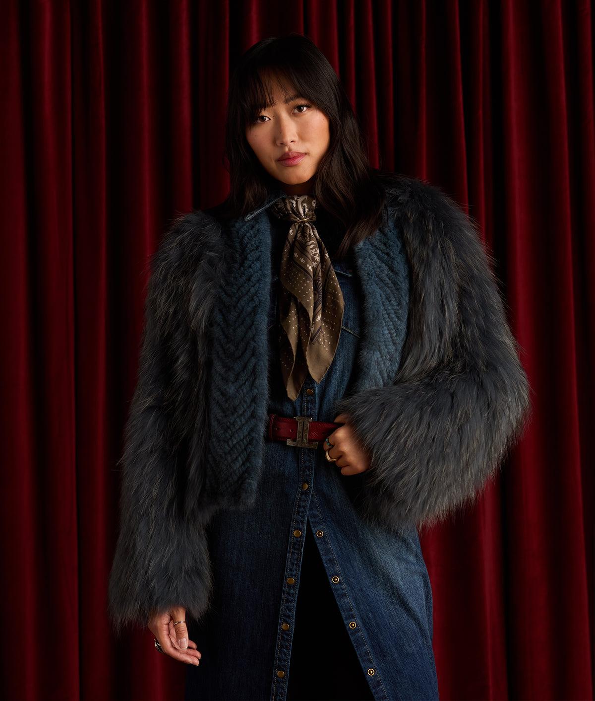 Roots Silk Scarf :: Olive 4