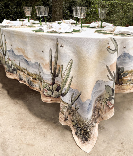 Sonoran Silhouettes Tablecloth - Large :: Green