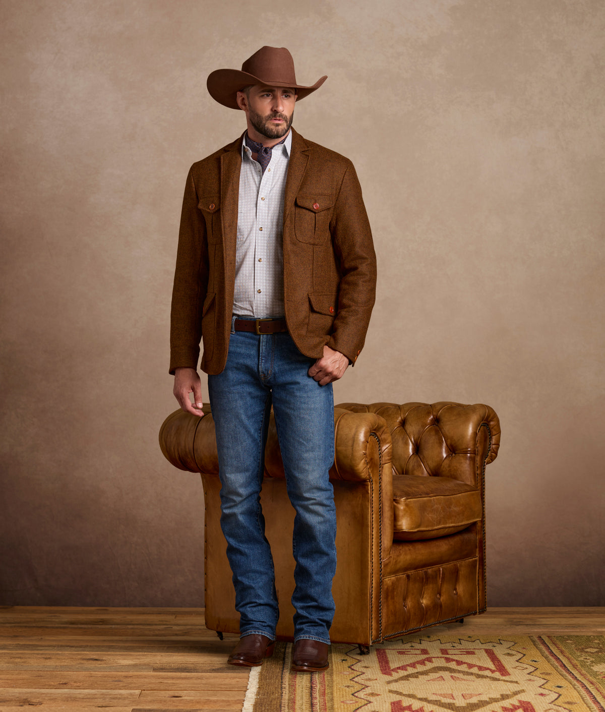 Andrew Shetland Wool Jacket :: Brown 10
