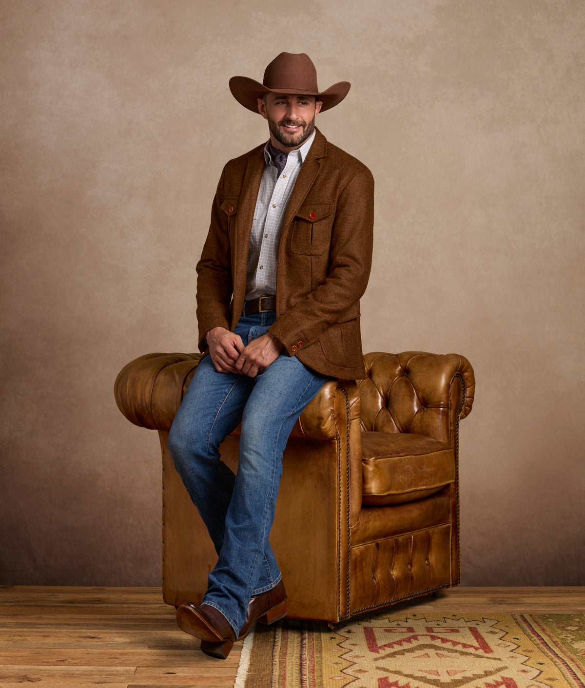 Andrew Shetland Wool Jacket :: Brown 2