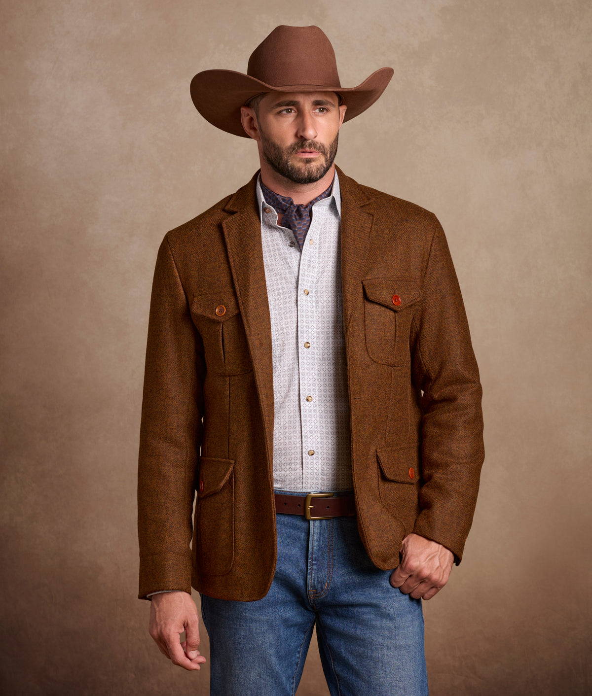 Andrew Shetland Wool Jacket :: Brown 8