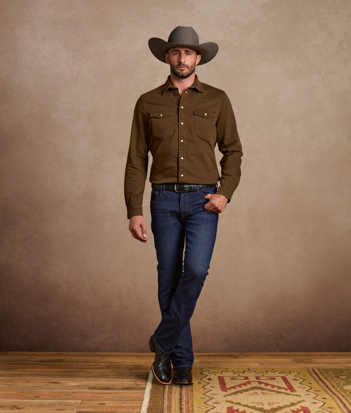 Roper Denim Shirt :: Brown Denim 11