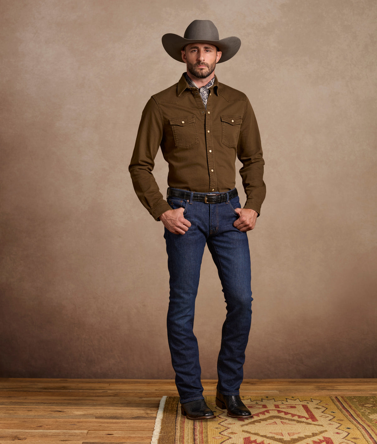Roper Denim Shirt :: Brown Denim 2