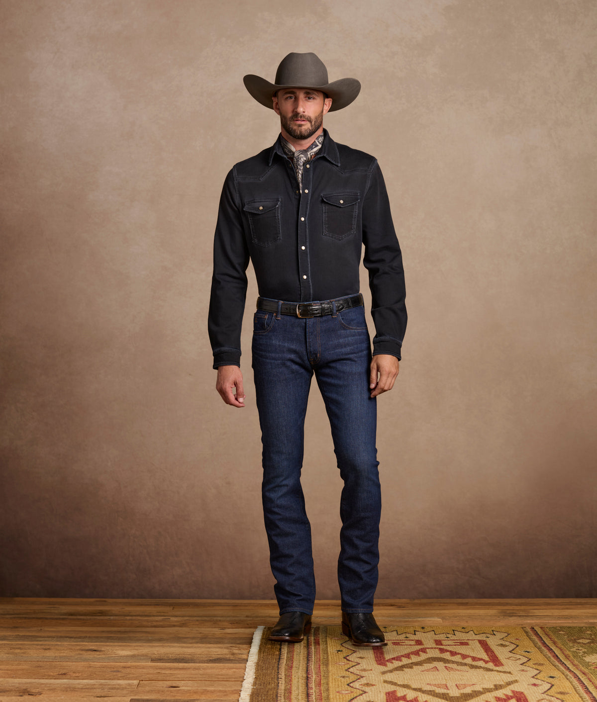 Roper Denim Shirt :: Black Denim 5