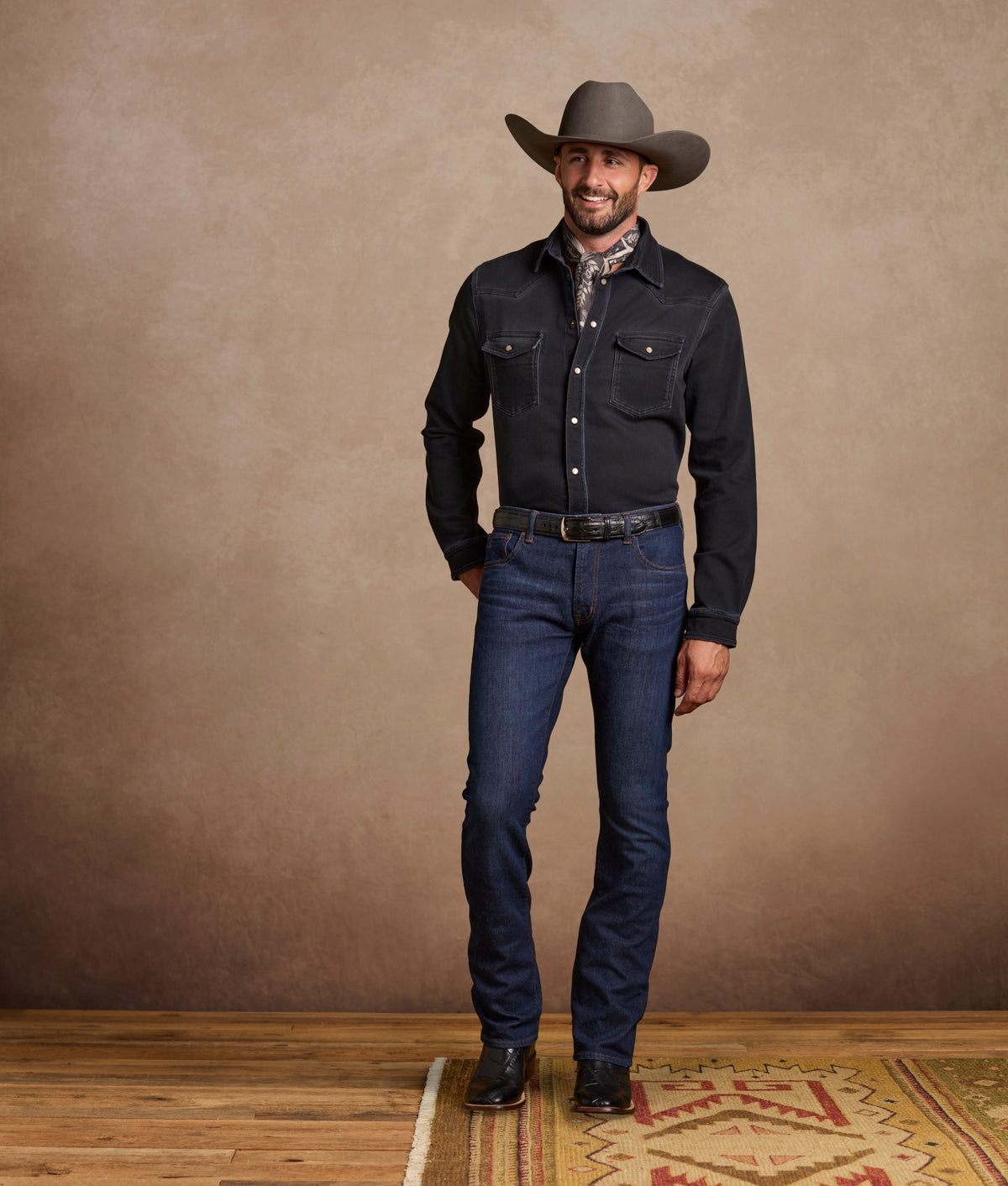 Roper Denim Shirt :: Black Denim 2