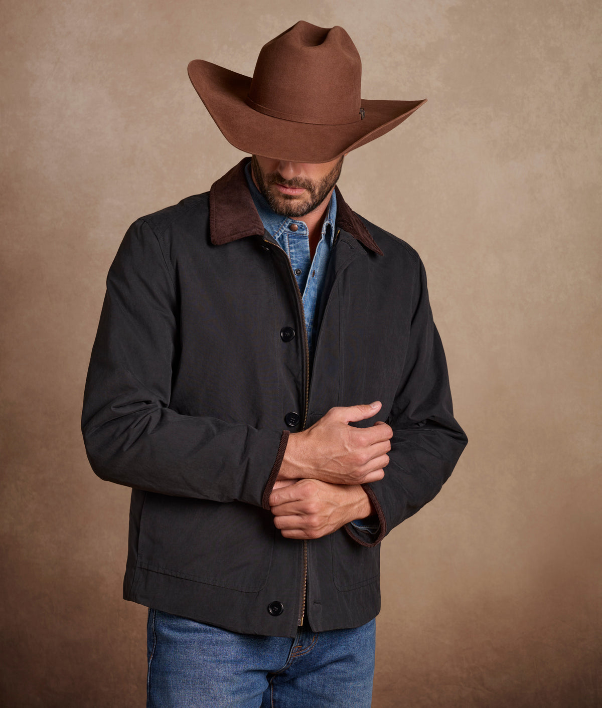 William Peach Cotton Jacket :: Navy 12