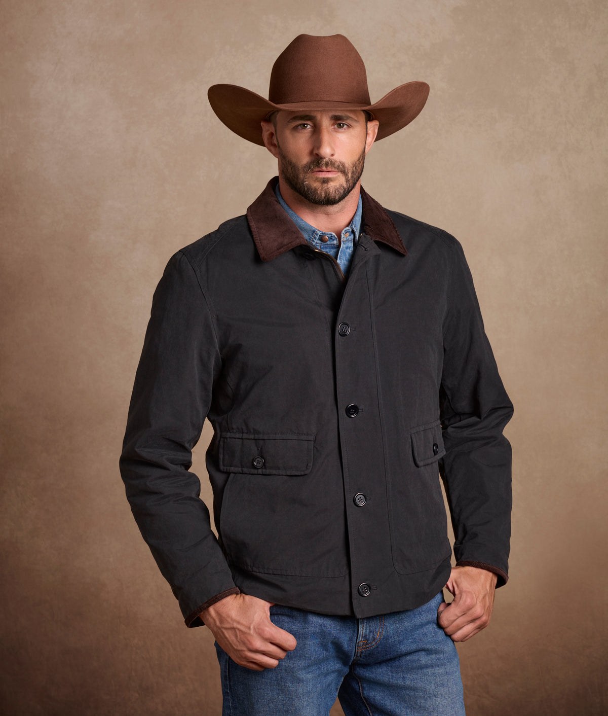 William Peach Cotton Jacket :: Navy 8