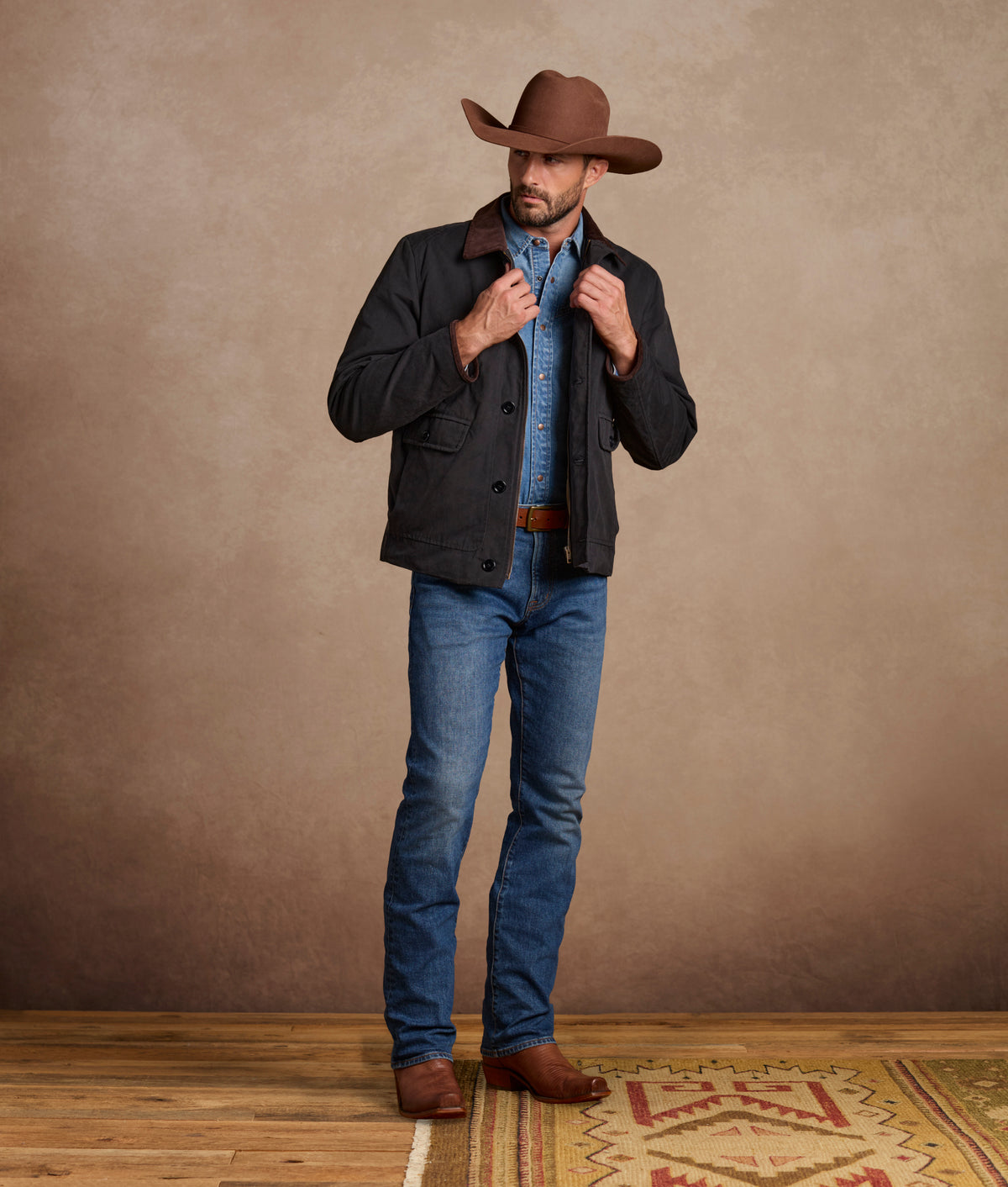 William Peach Cotton Jacket :: Navy 2
