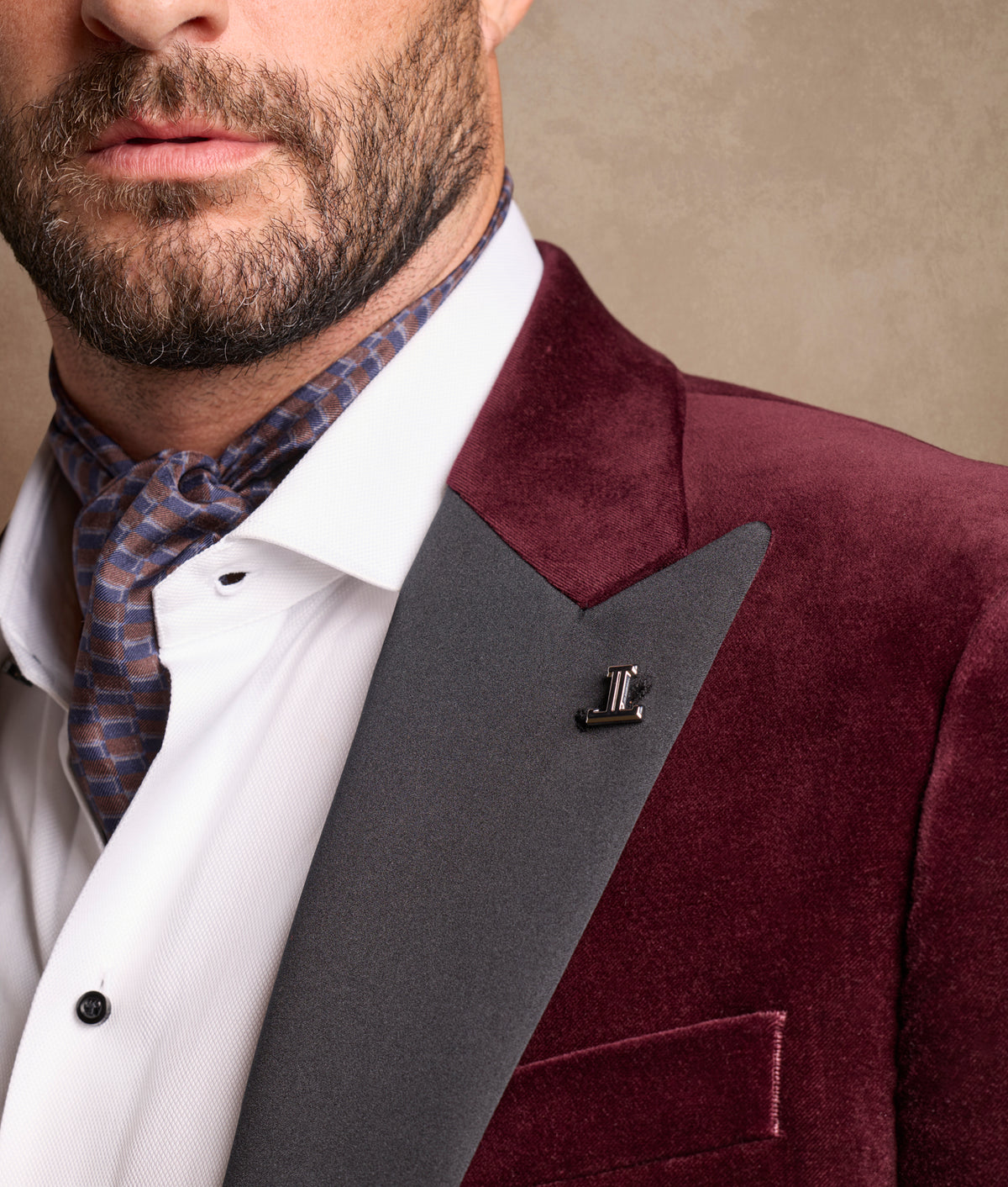 Lucchese Velvet Sport Coat :: Black Cherry 6