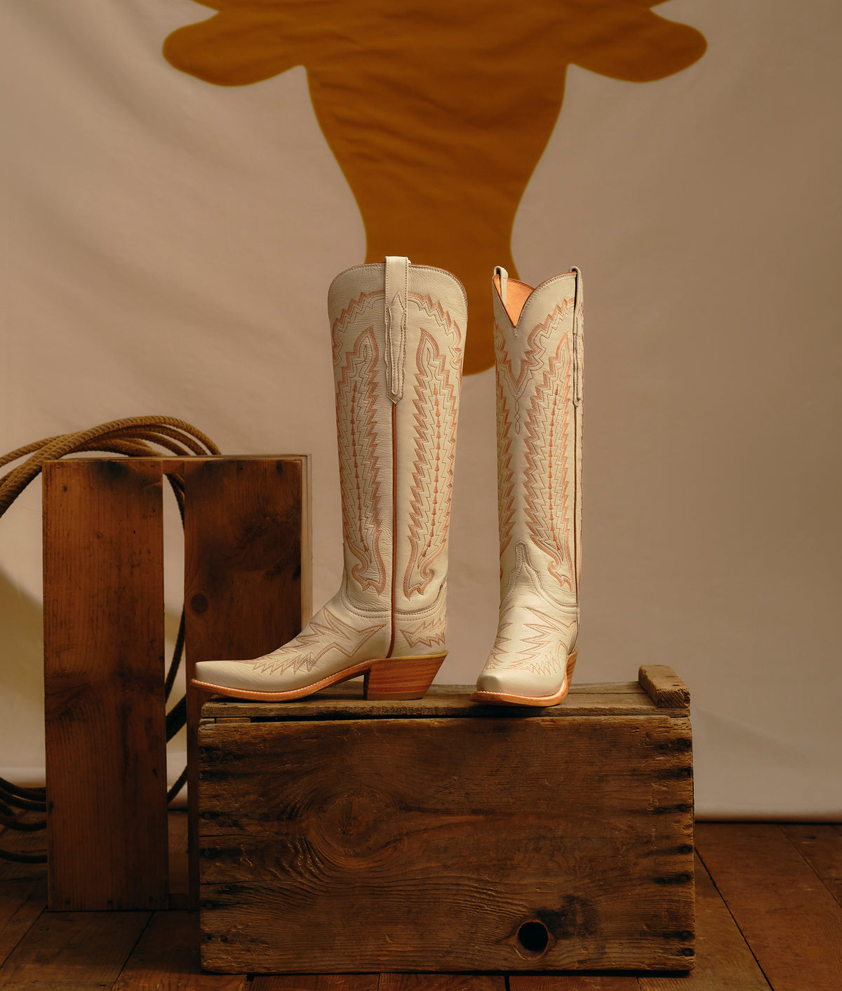 Priscilla :: Glitz Cream W/ Burnt Orange Stitching 9