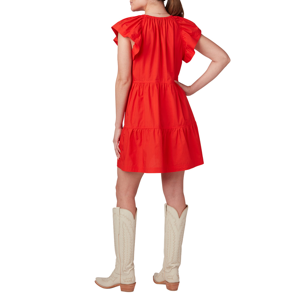 
    Kara Flutter Dress :: Red