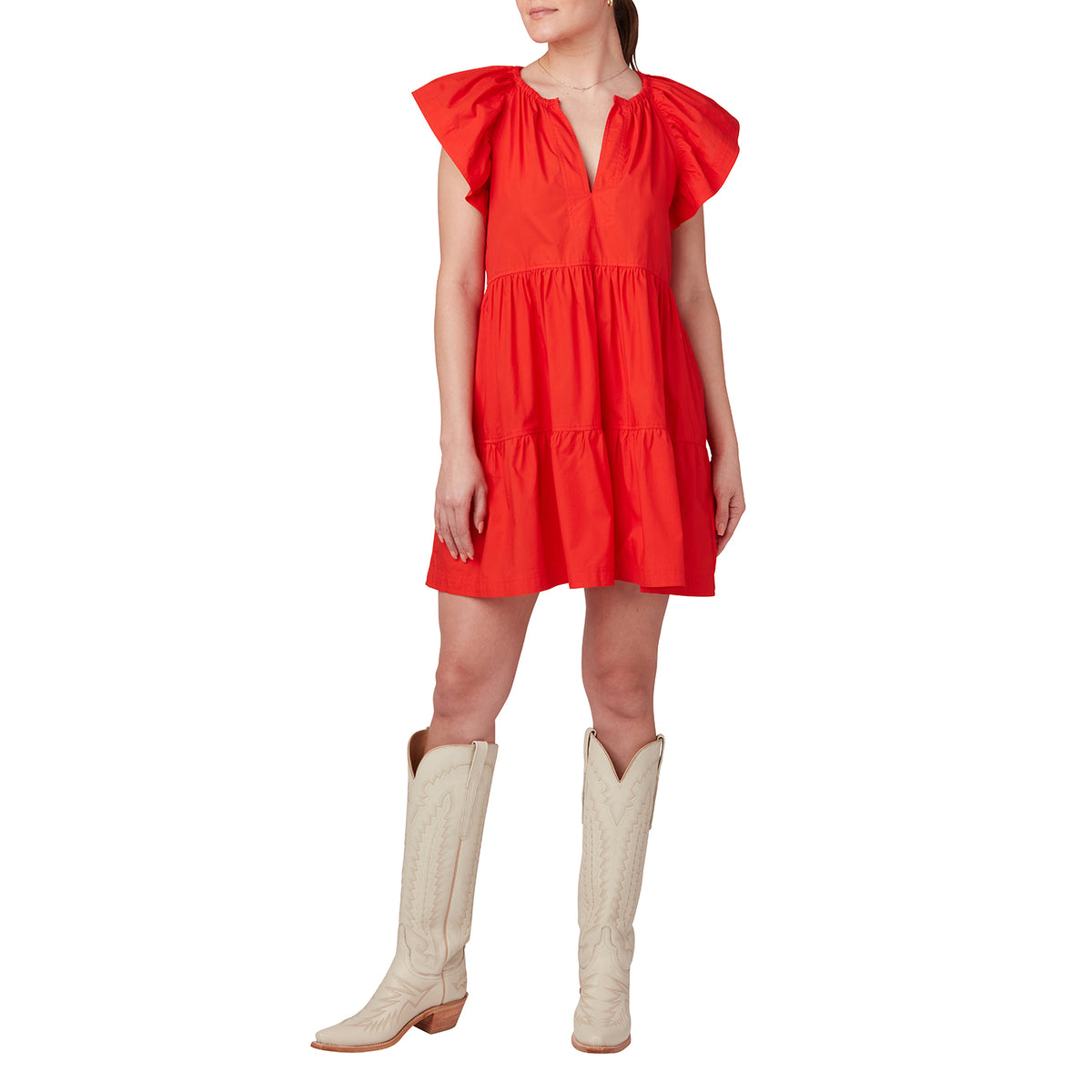 
    Kara Flutter Dress :: Red