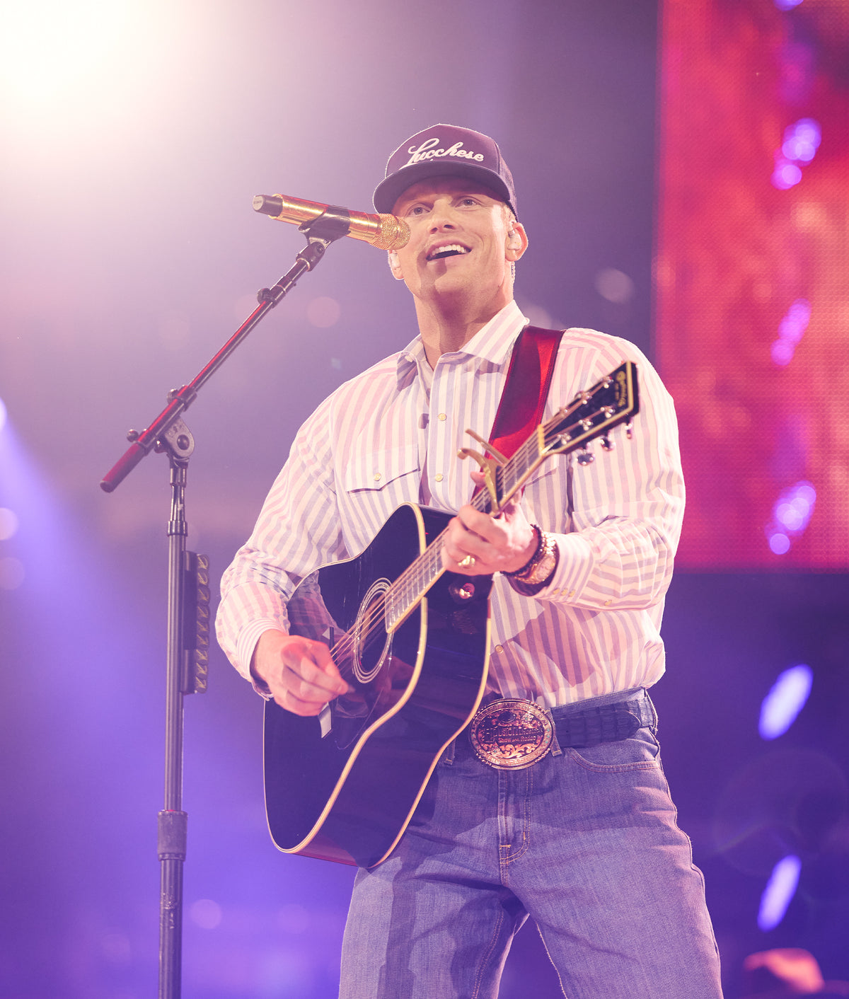 Lucchese x Parker McCollum Long Sleeve Snap :: White/Blue Stripe 8