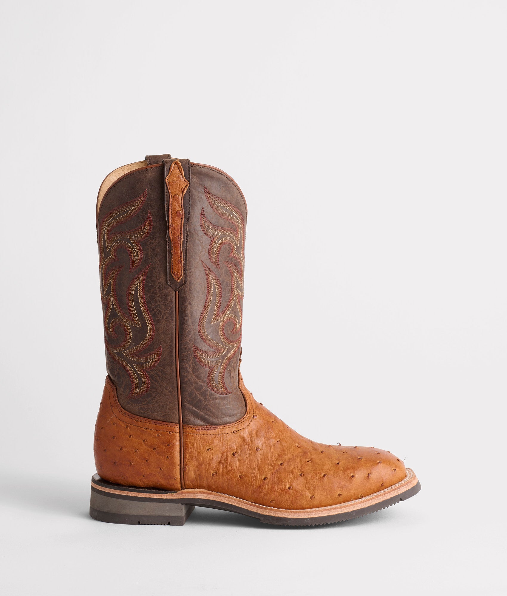 Full Quill Ostrich Barn Boot Cognac Brown Lucchese - Main Image