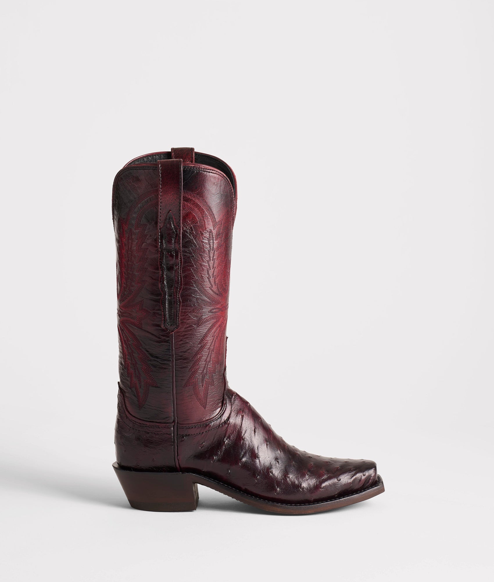 Lucchese メンズ ウエスタンブーツ ダークレッド レザー　9Ｄ Josephine Boot - Black Cherry - Lucchese