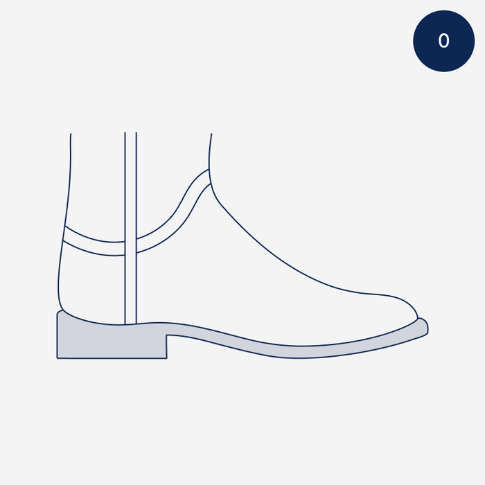 0 HEEL (7/8" TALL)