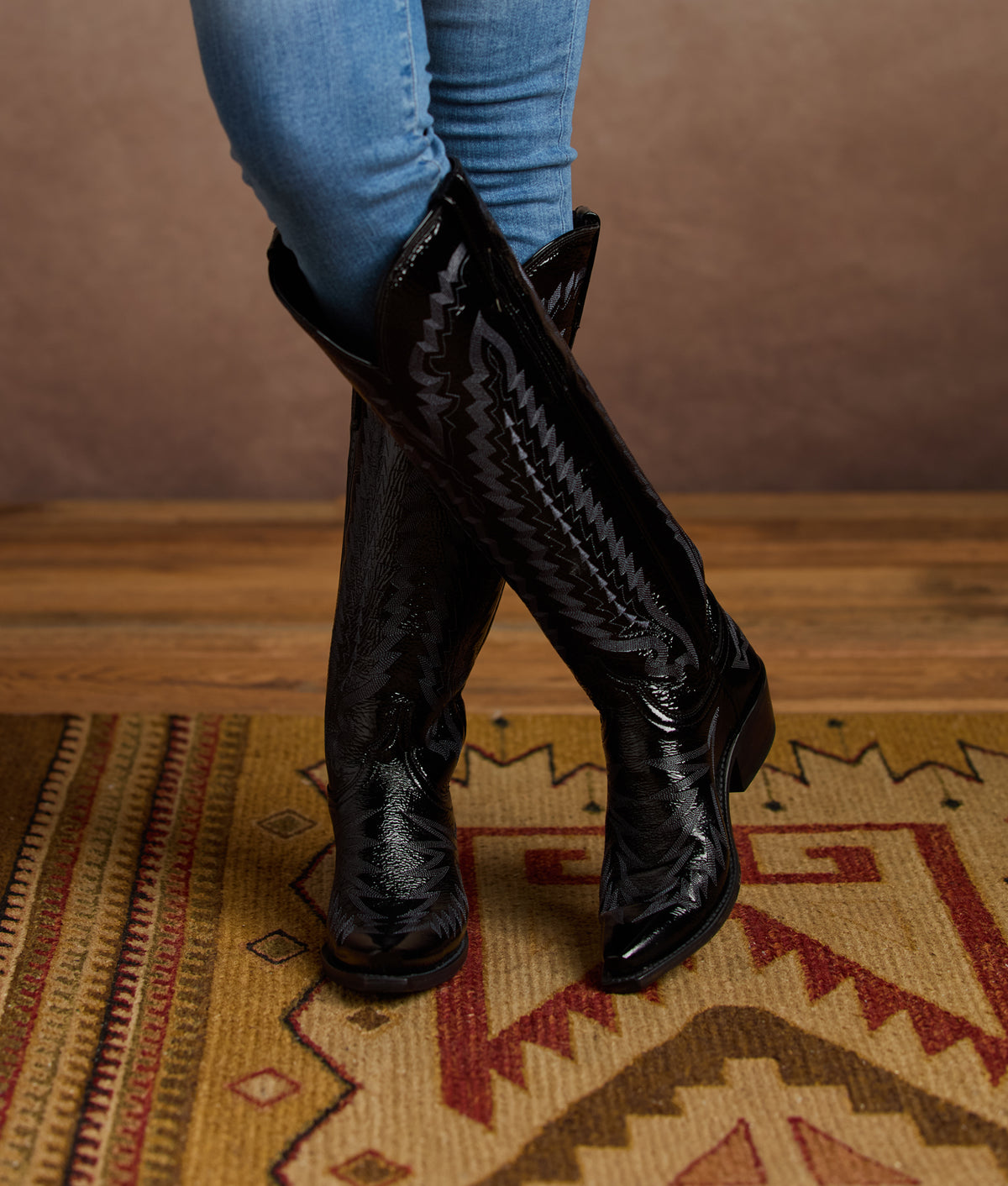 Priscilla Crinkle Patent Black — lifestyle look 9