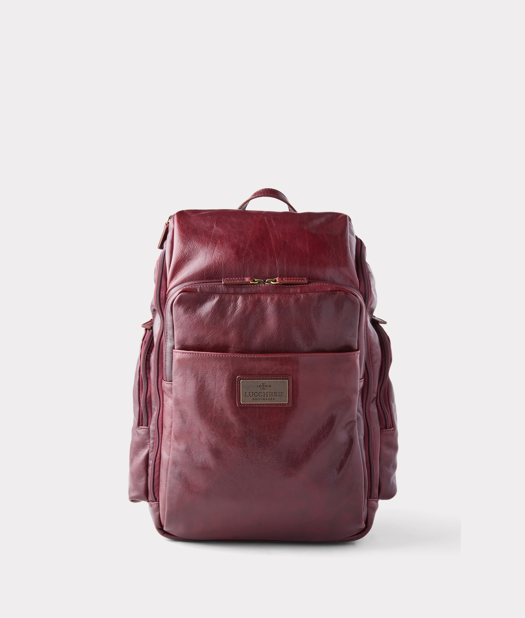 burgandy leather rectangular backpack ALTO FOR MEN  BURGUNDY The adjustable straps provide comfortable carrying Fossil Elina Dark Red Leather