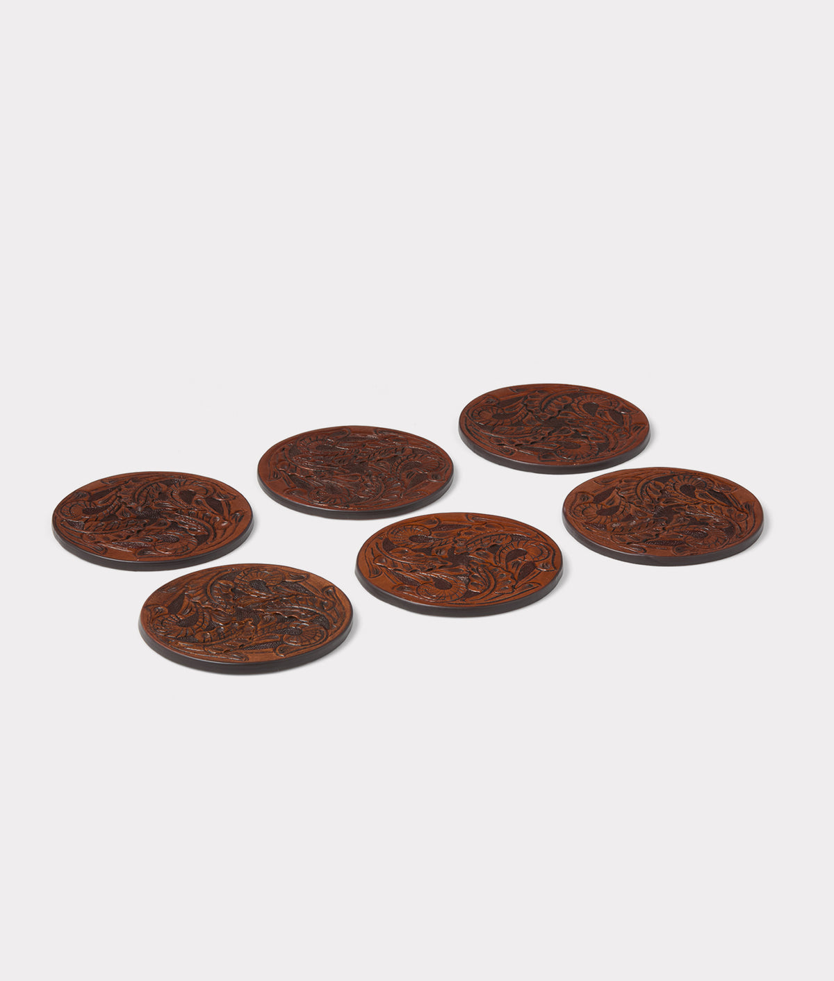 Carver Coaster - Set of Six :: Brown 1