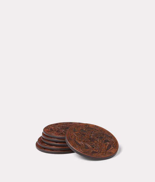 Carver Coaster - Set of Six :: Brown