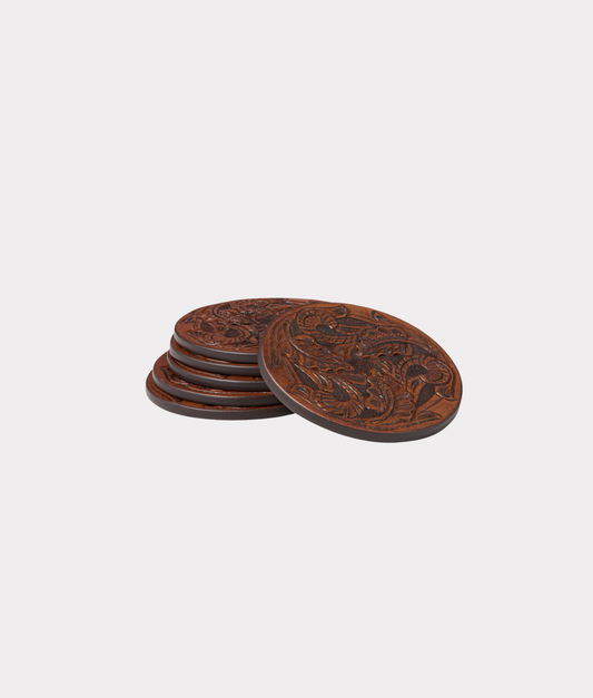 Carver Coaster - Set of Six :: Brown