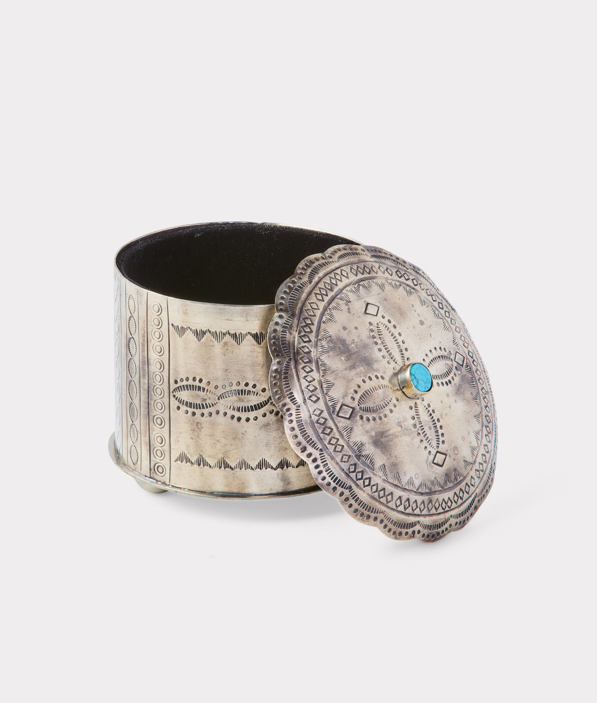 Southwestern Round Box :: Silver 3