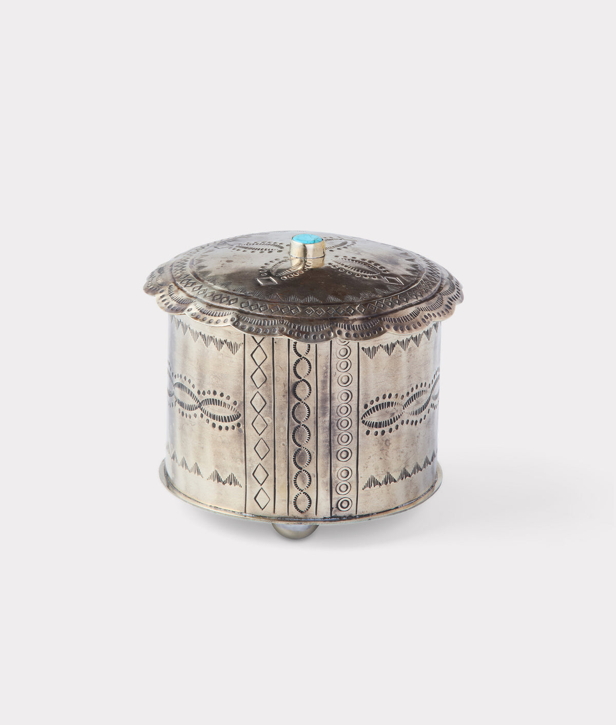 Southwestern Round Box :: Silver 2