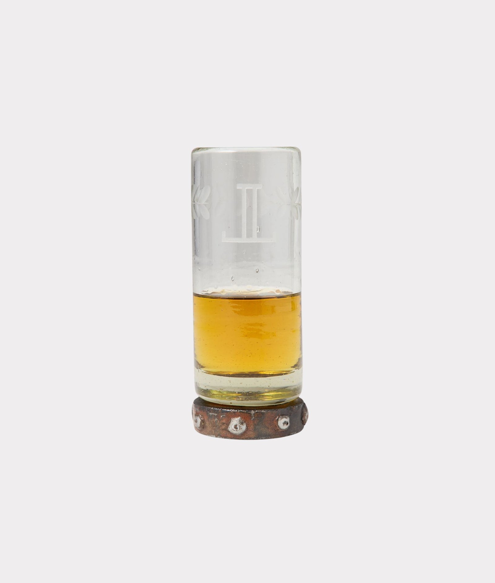 Mirrored L Triple Zackshot Glass :: Iron
