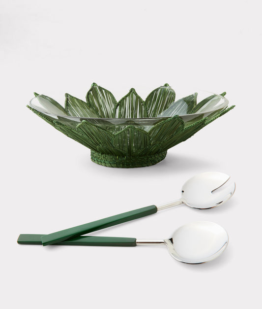 Agave Salad Bowl Set:: Green