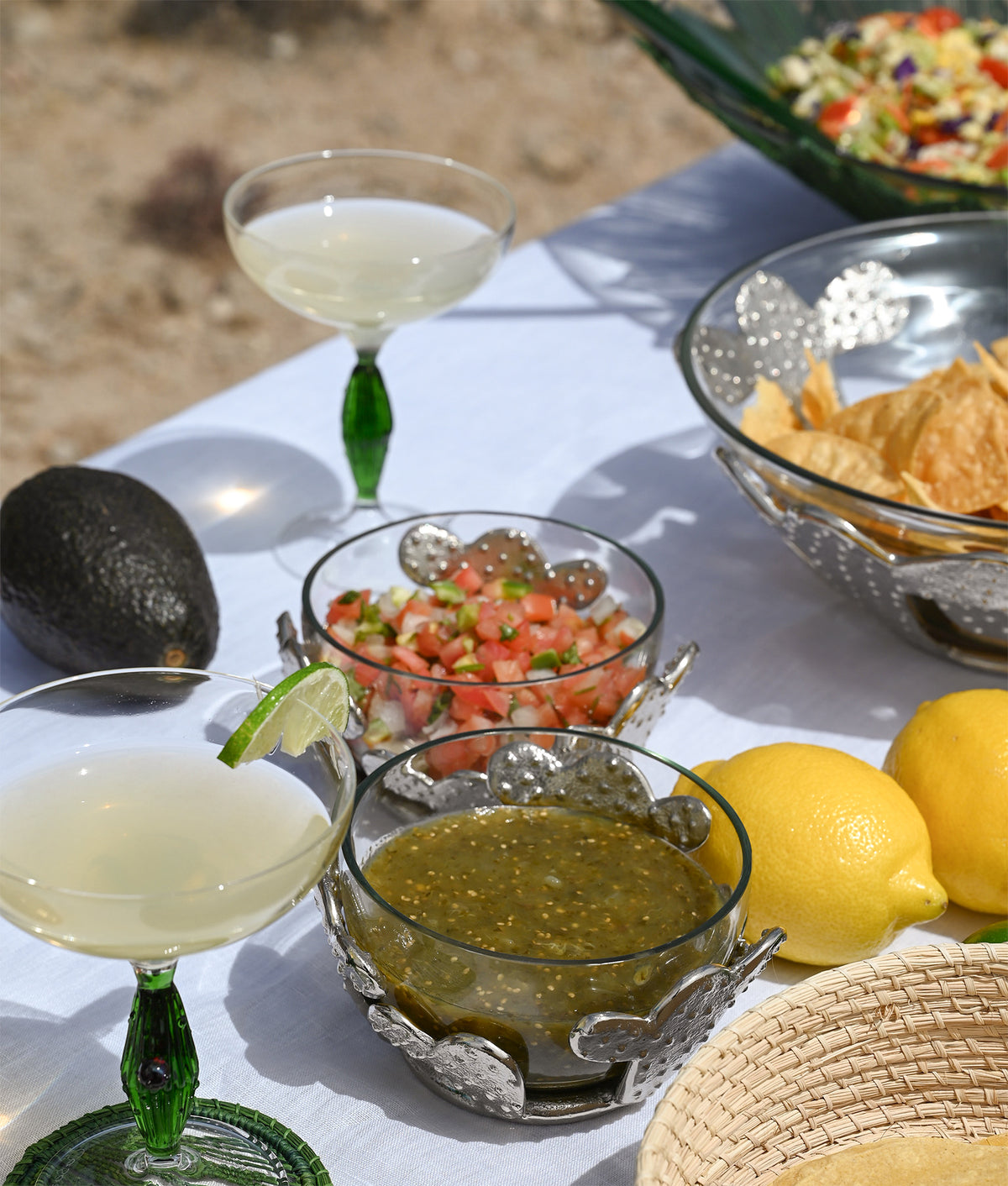Tucson Saguaro Metal Cactus Salsa Bowls (Set Of 2) :: Silver 5