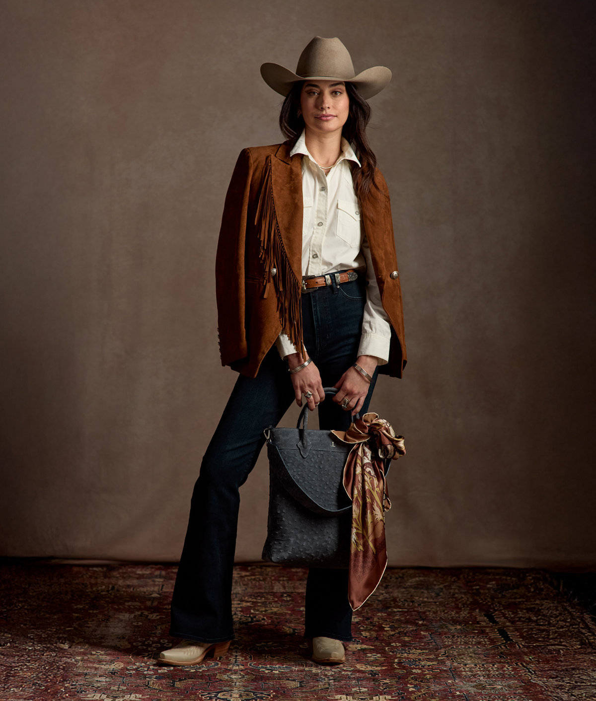 Large Lola Exotic Shopper :: Storm Blue 10