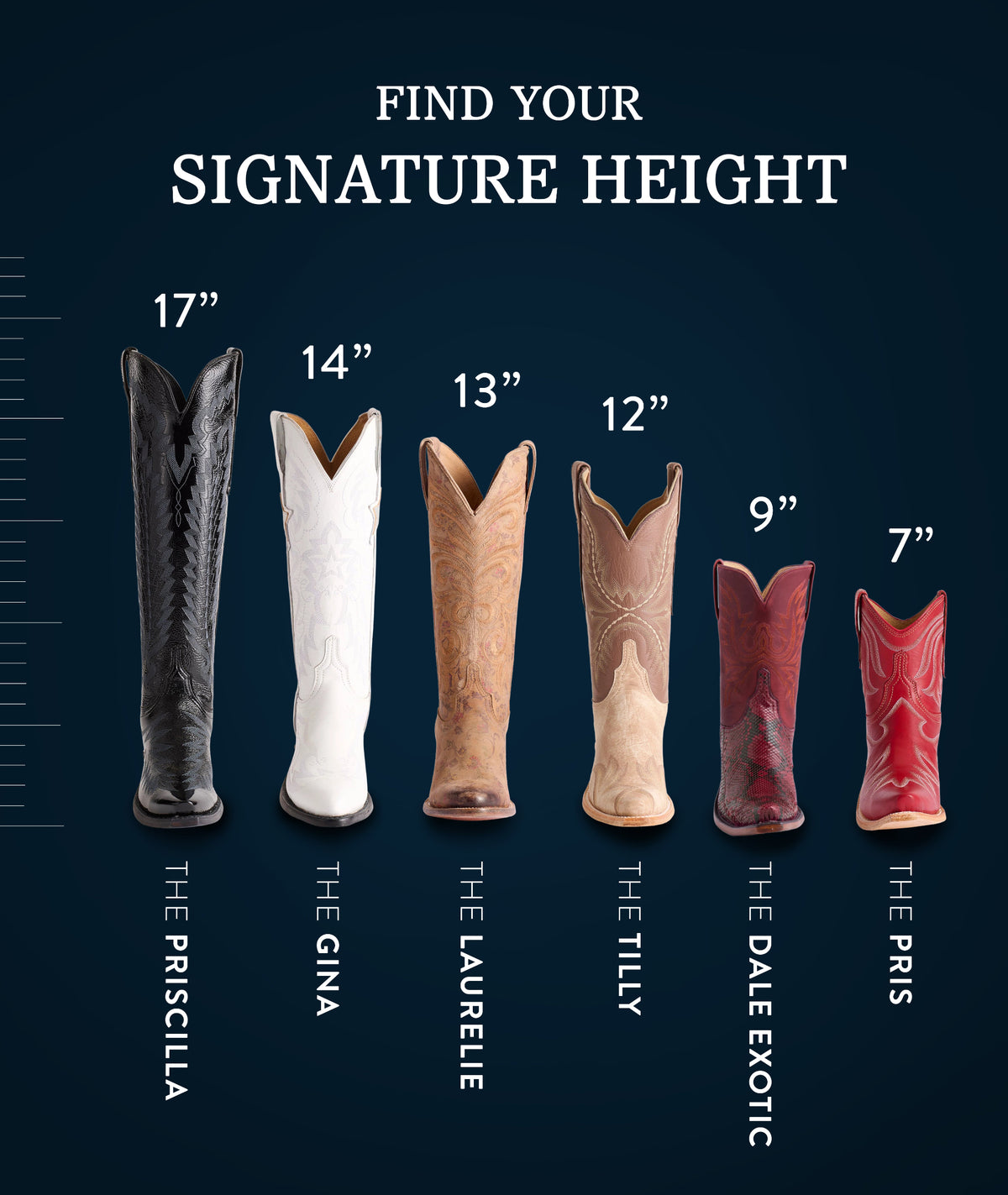 Women's boot height comparison chart 5