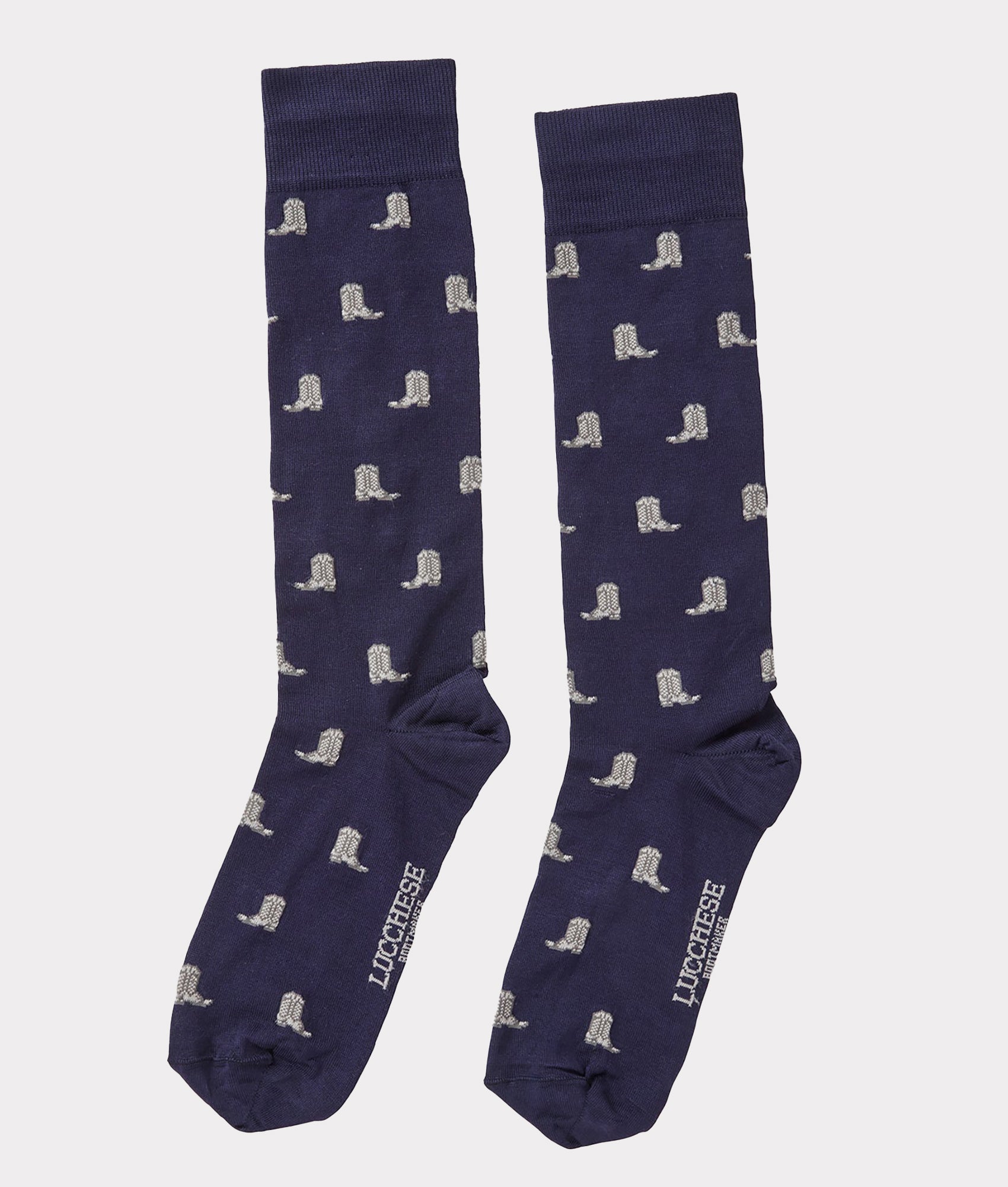 Boot Print Dress Socks