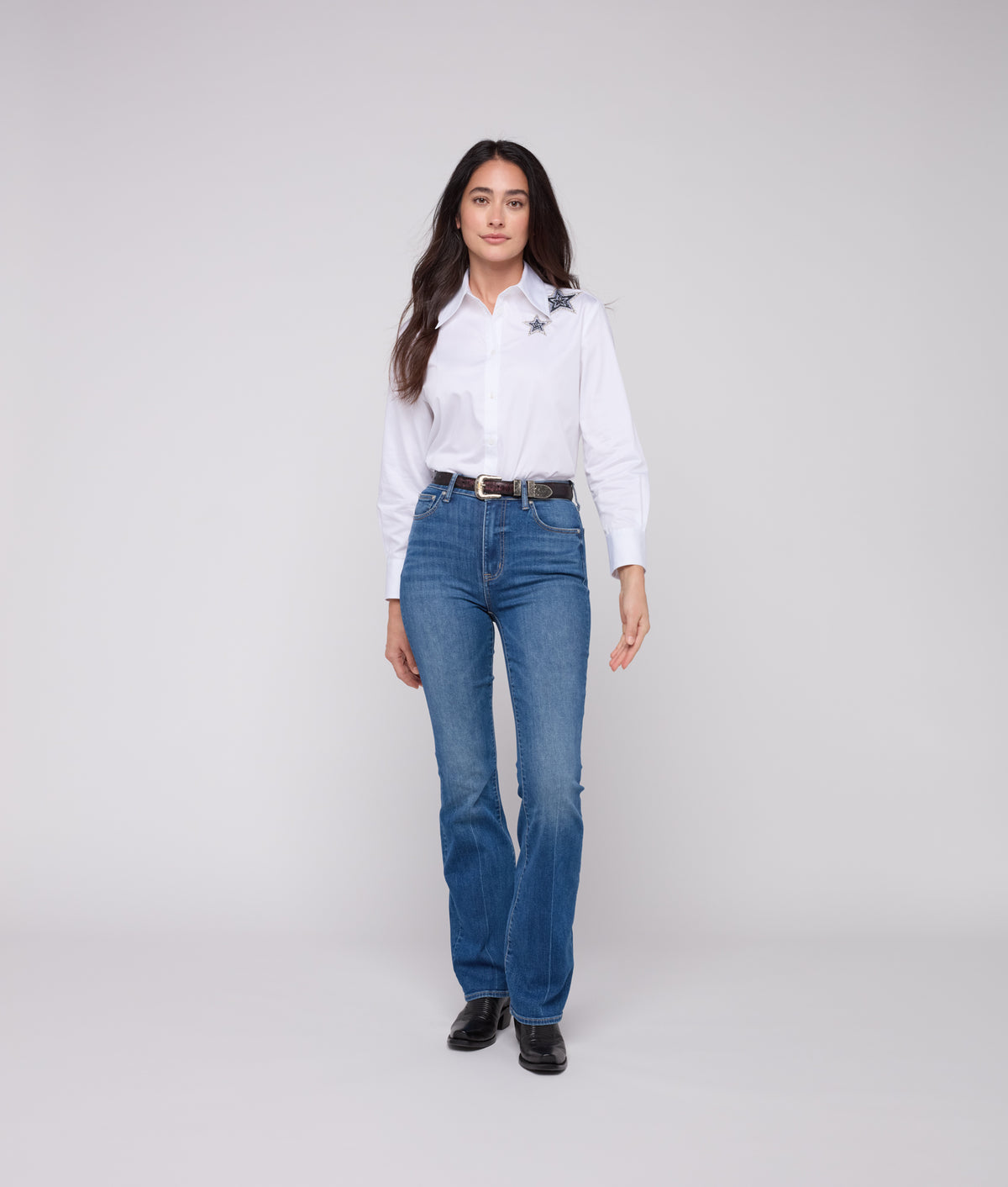 Lucchese x Dallas Cowboys Blouse :: White 2