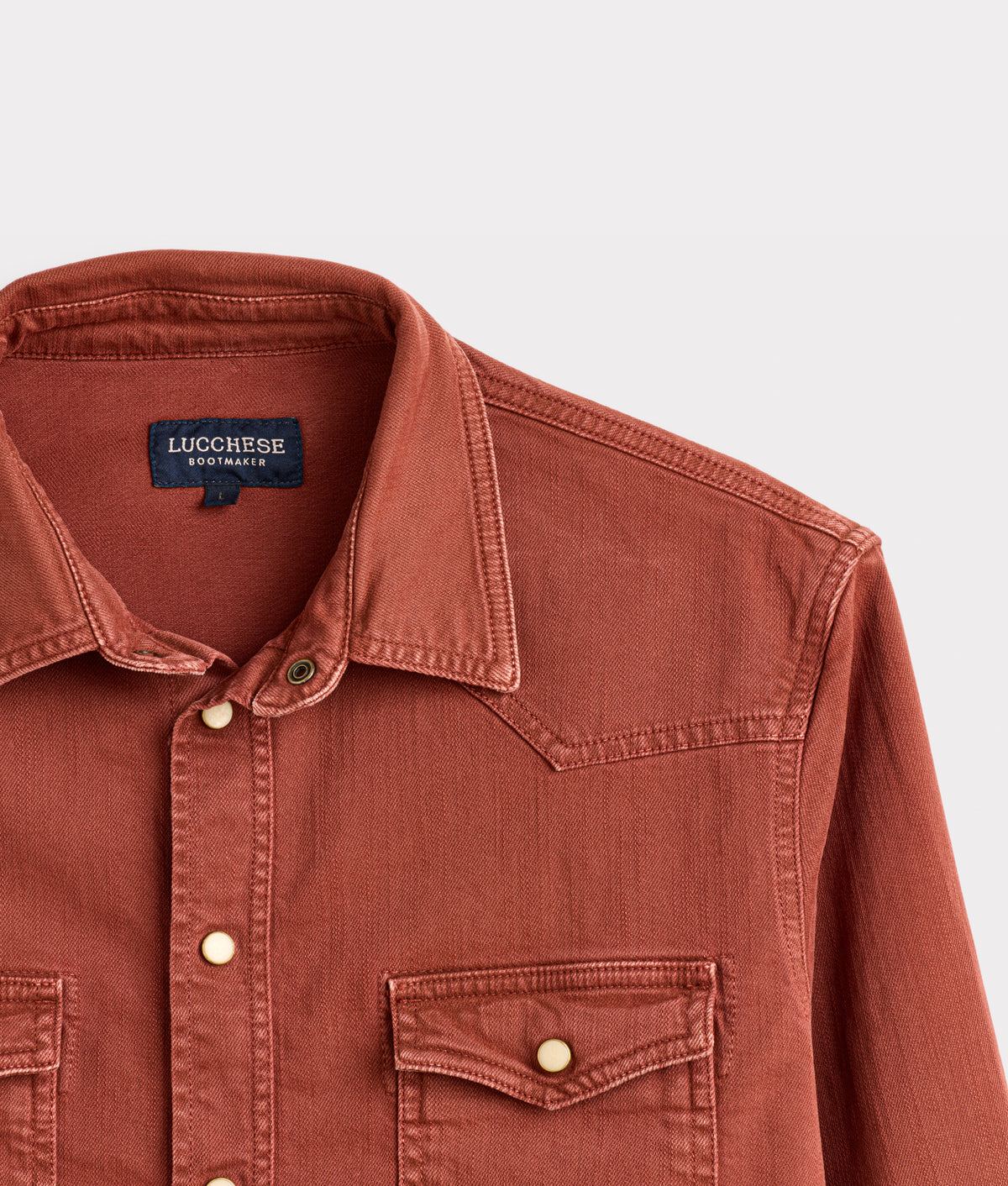 Roper Denim Shirt :: Burnt Orange 5