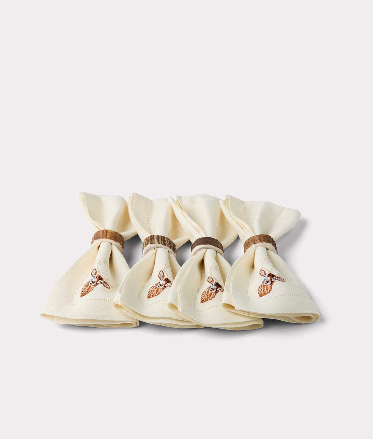 Stag Dinner Napkins :: Ecru 2