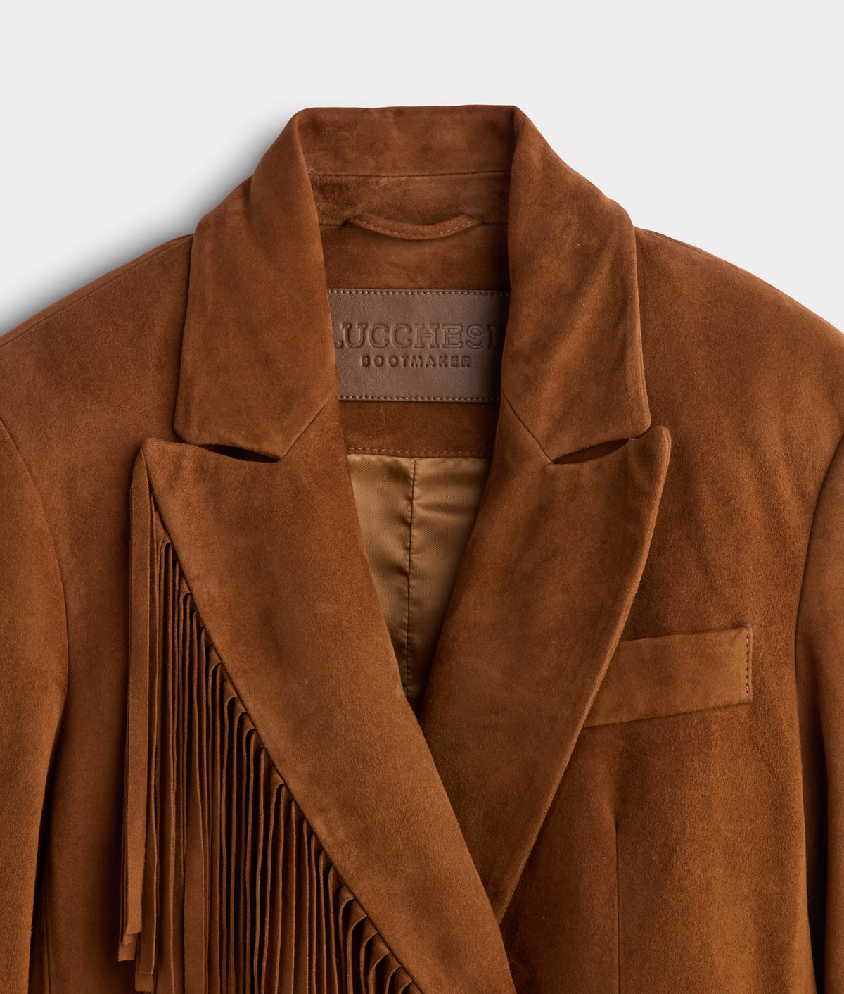 Valerie Suede Blazer :: Cognac 5