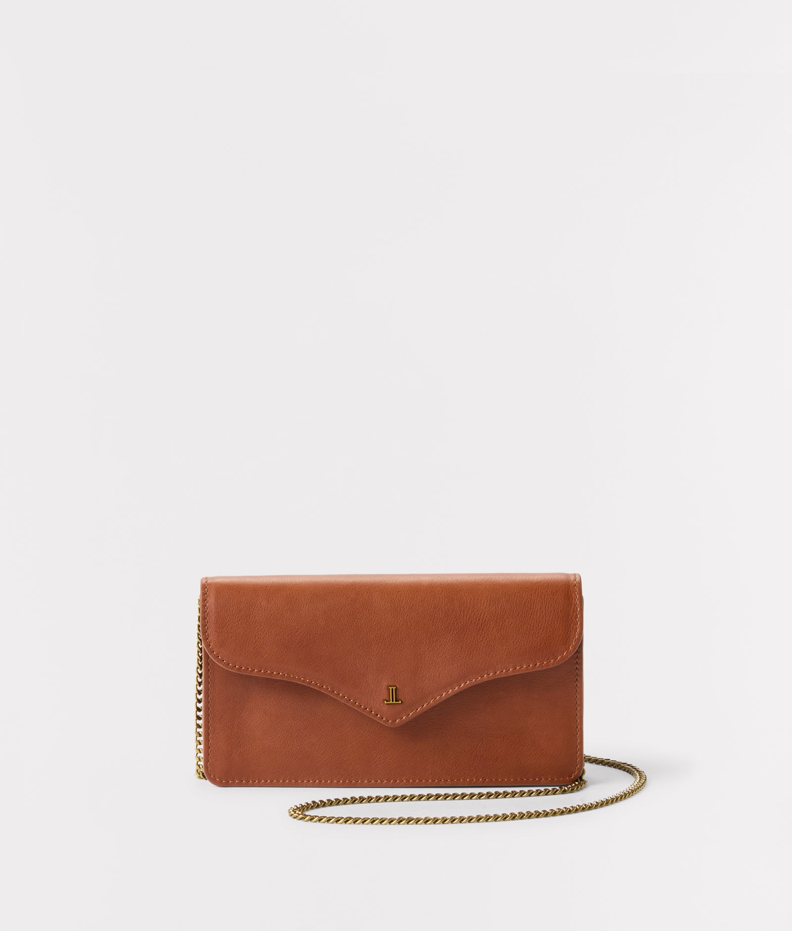 Bridget Long Wallet On A Chain :: Brown