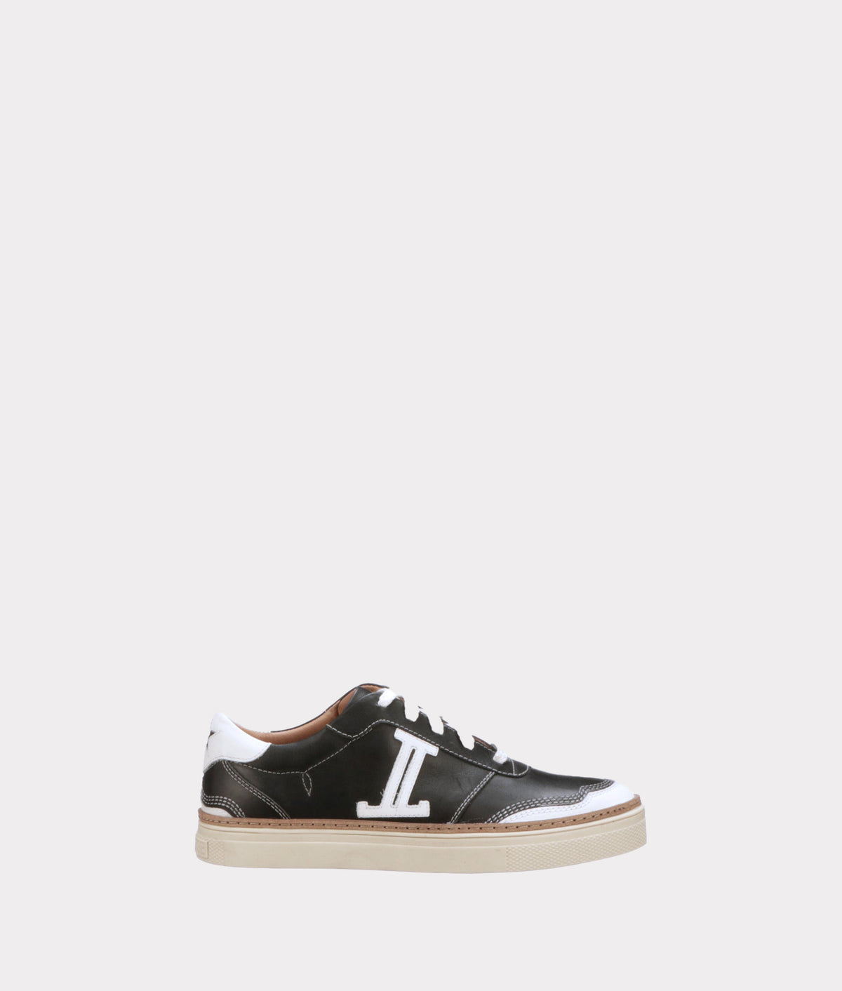 Double L Lace Up Sneakers :: Black 1