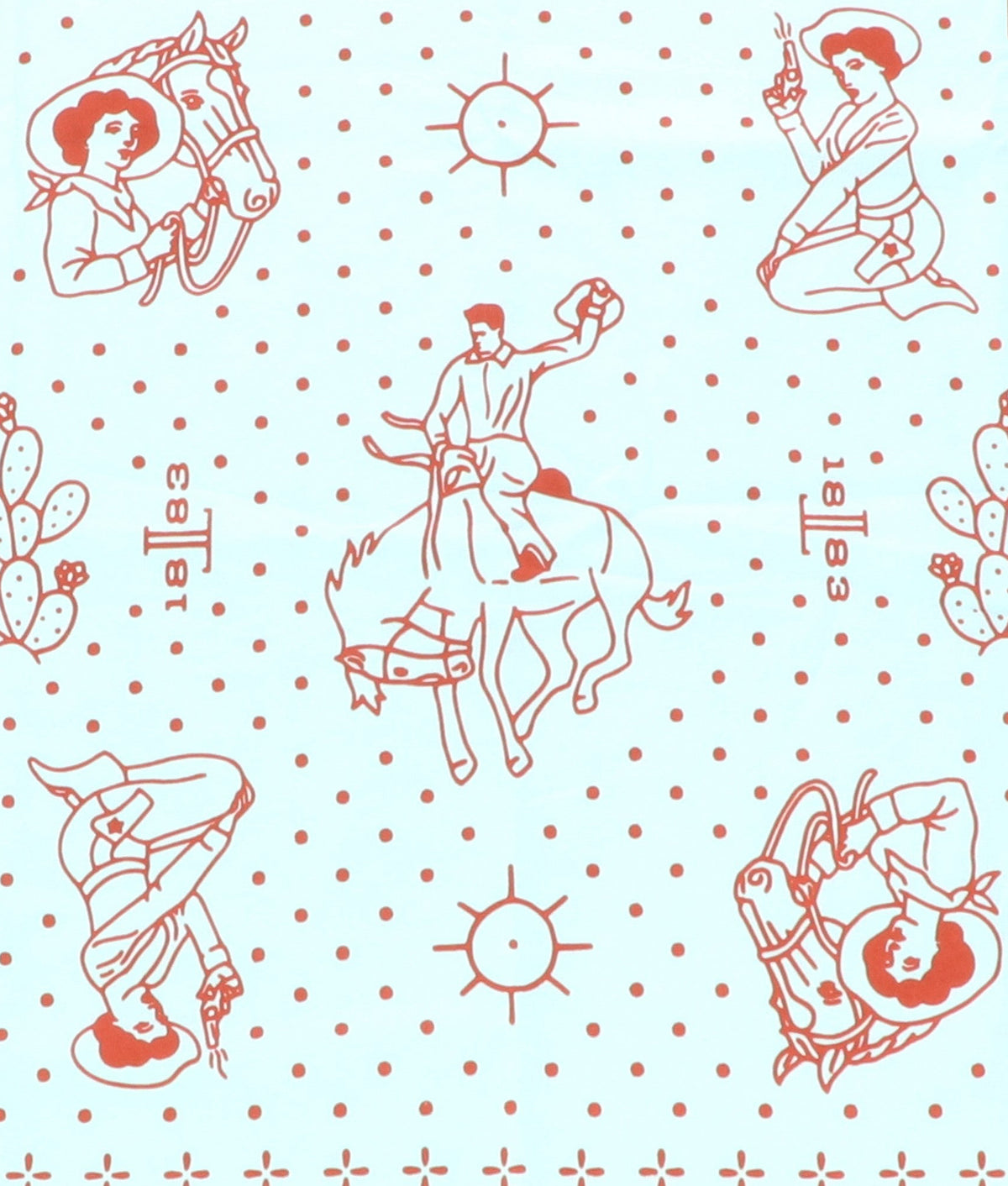 Western Bandana :: Sky Blue 1