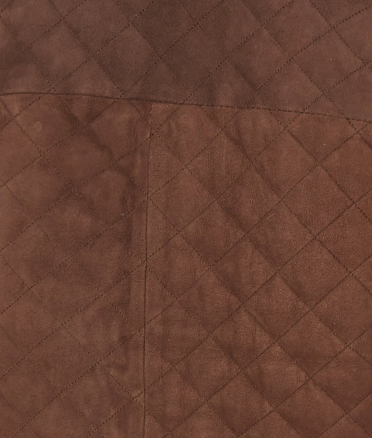 Quilted Suede Vest :: Brown 2