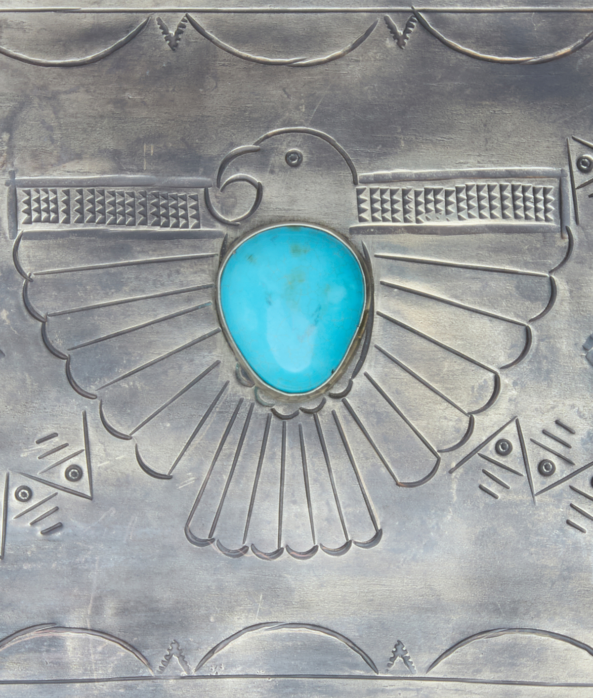 Southwestern Thunderbird Box :: Silver 7