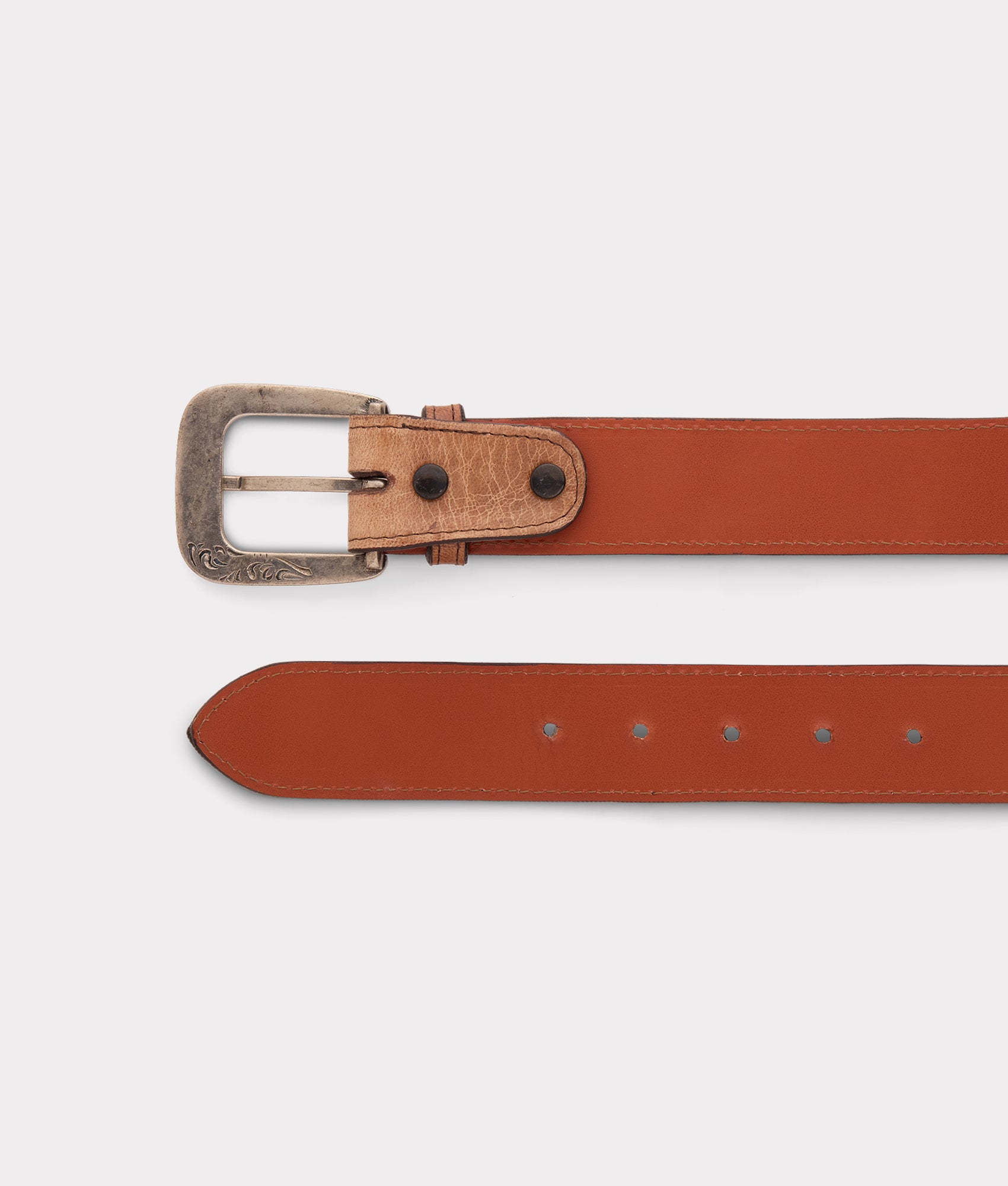 Smooth Mad Dog Goat Belt Tan Lucchese