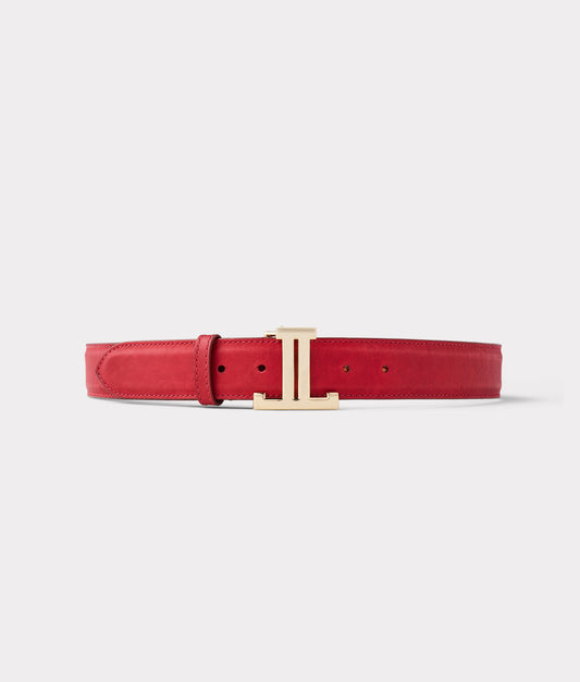 Women's Mirrored L Belt :: Red