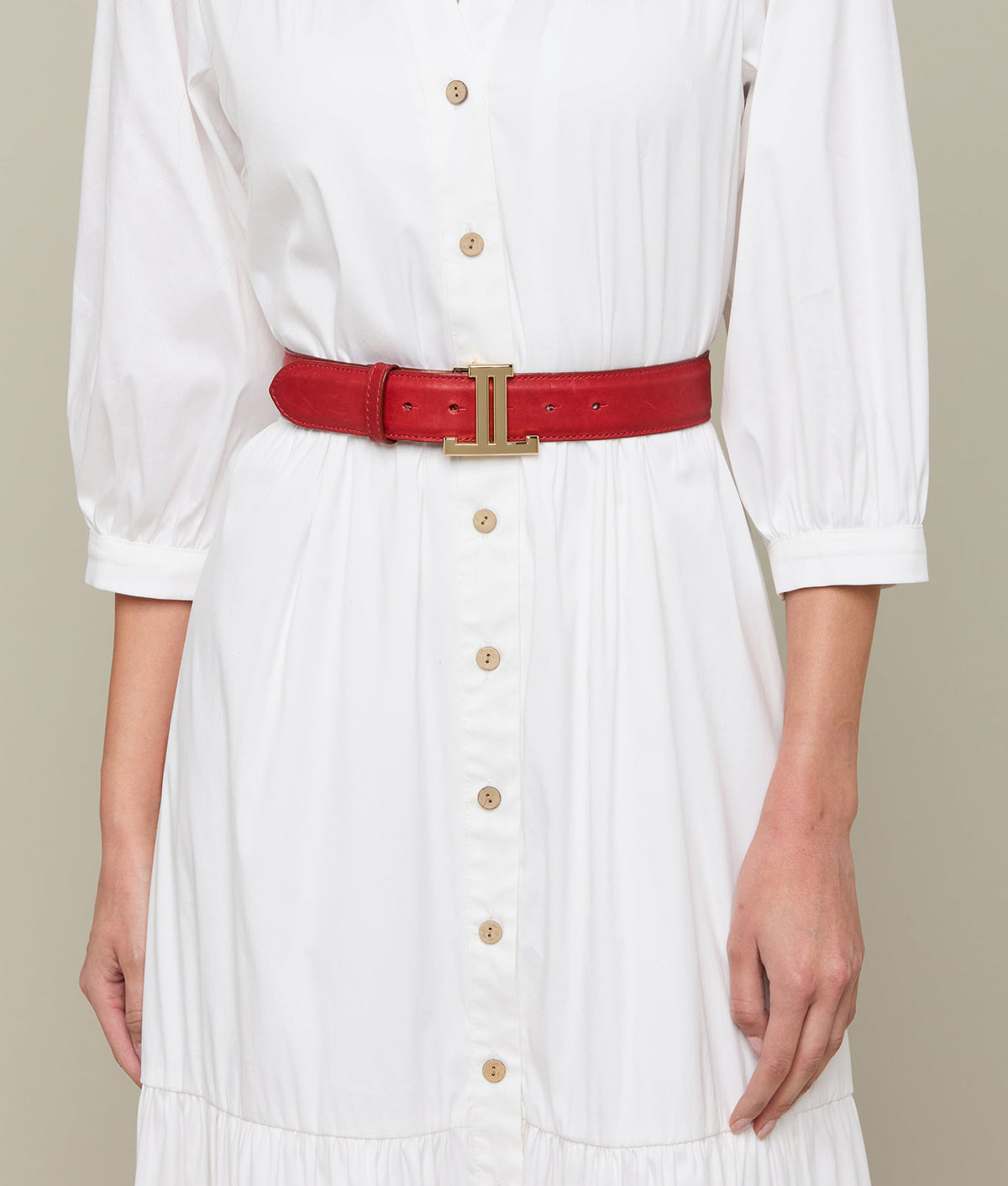 Women's Mirrored L Belt :: Red 3