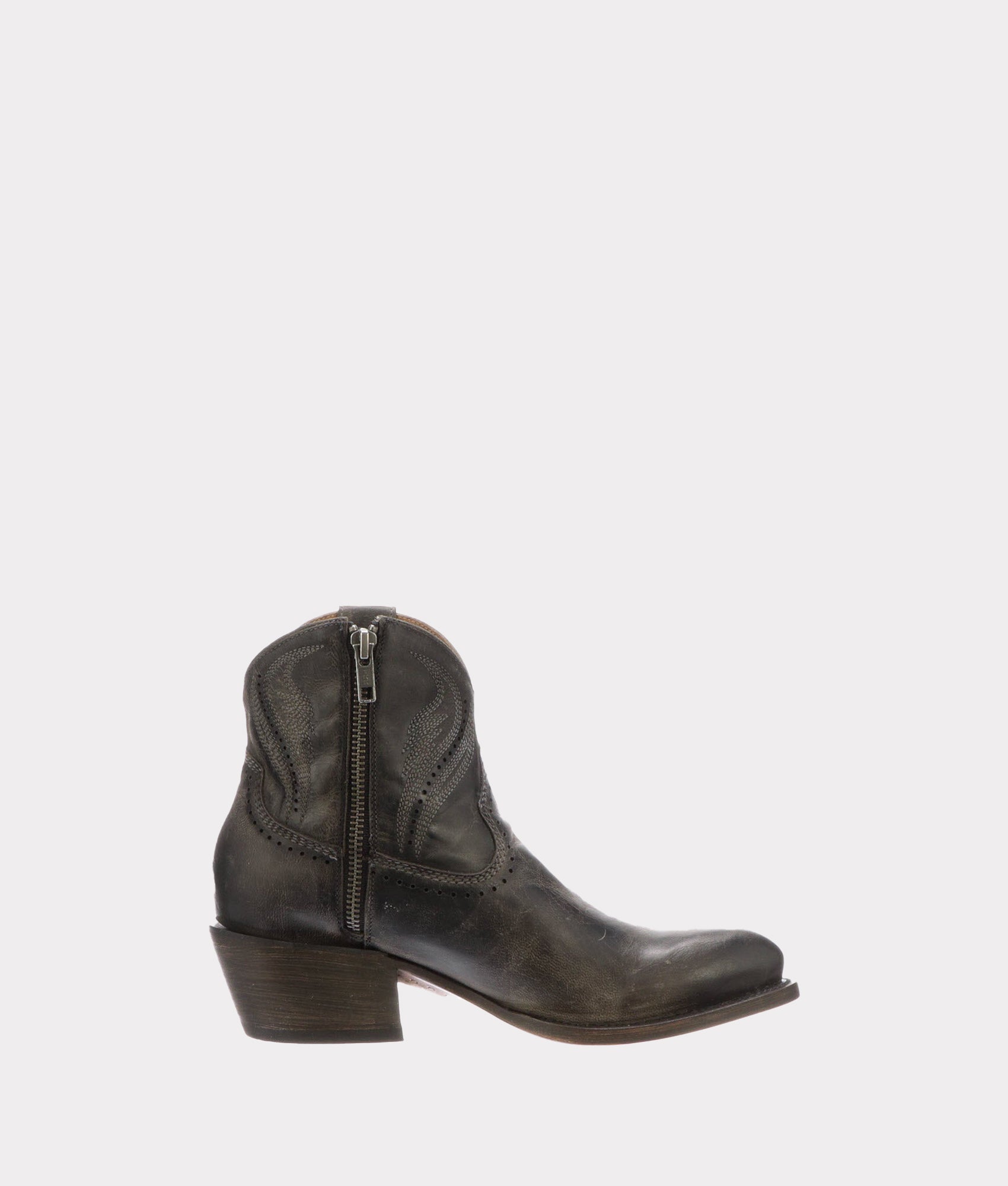 Women's Sabine Anthracite Perforated Bootie by Lucchese M6038 6.5 / B