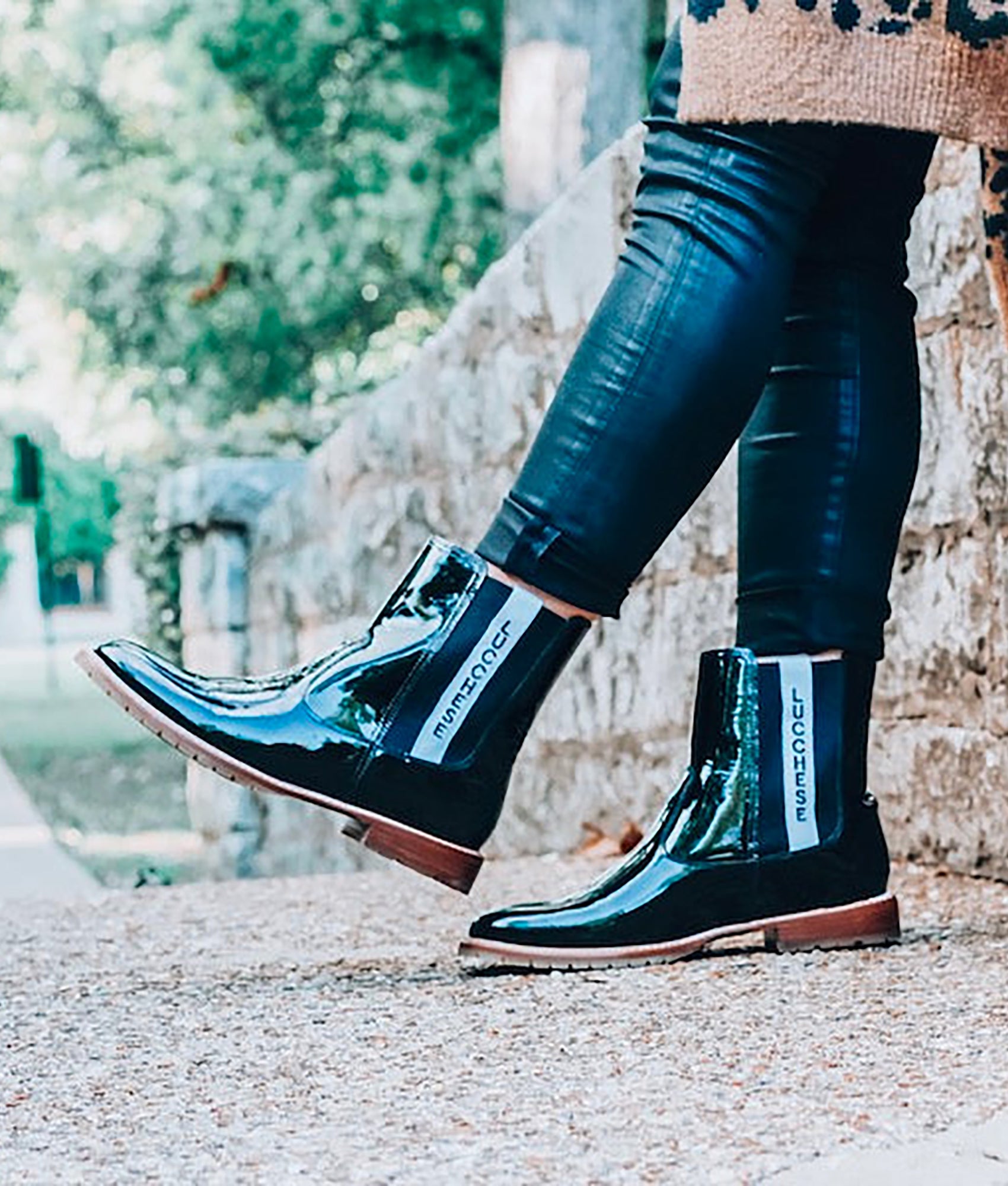 All-Weather Ladies Garden Boot Black Lucchese - Main Image